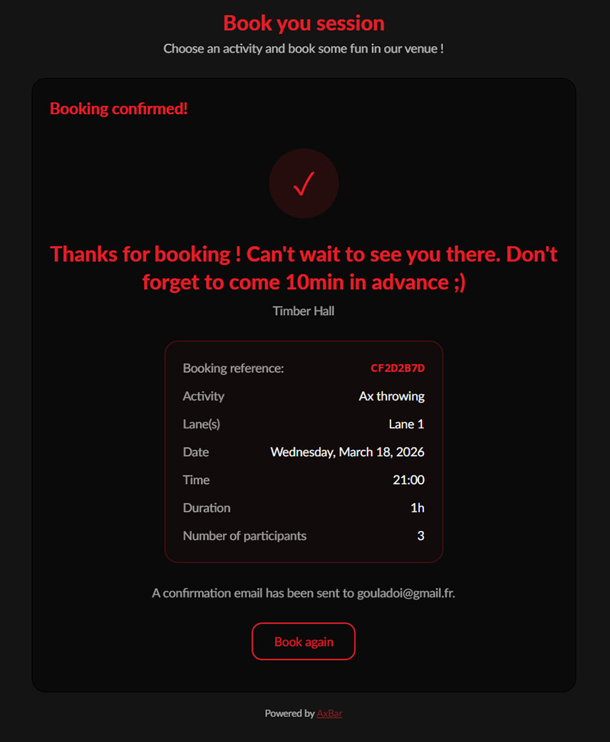Booking Widget - Special Offer and Upsell